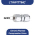 LTWFITTING verchromt 6mm OD Compression Union, Messing Kompression Fitting