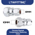 LTWFITTING verchromt 10mm OD x 8mm OD Compression Reducing Union, Messing Kompression Fitting