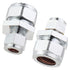 LTWFITTING verchromt 15mm OD x 8mm OD Compression Reducing Union, Messing Kompression Fitting