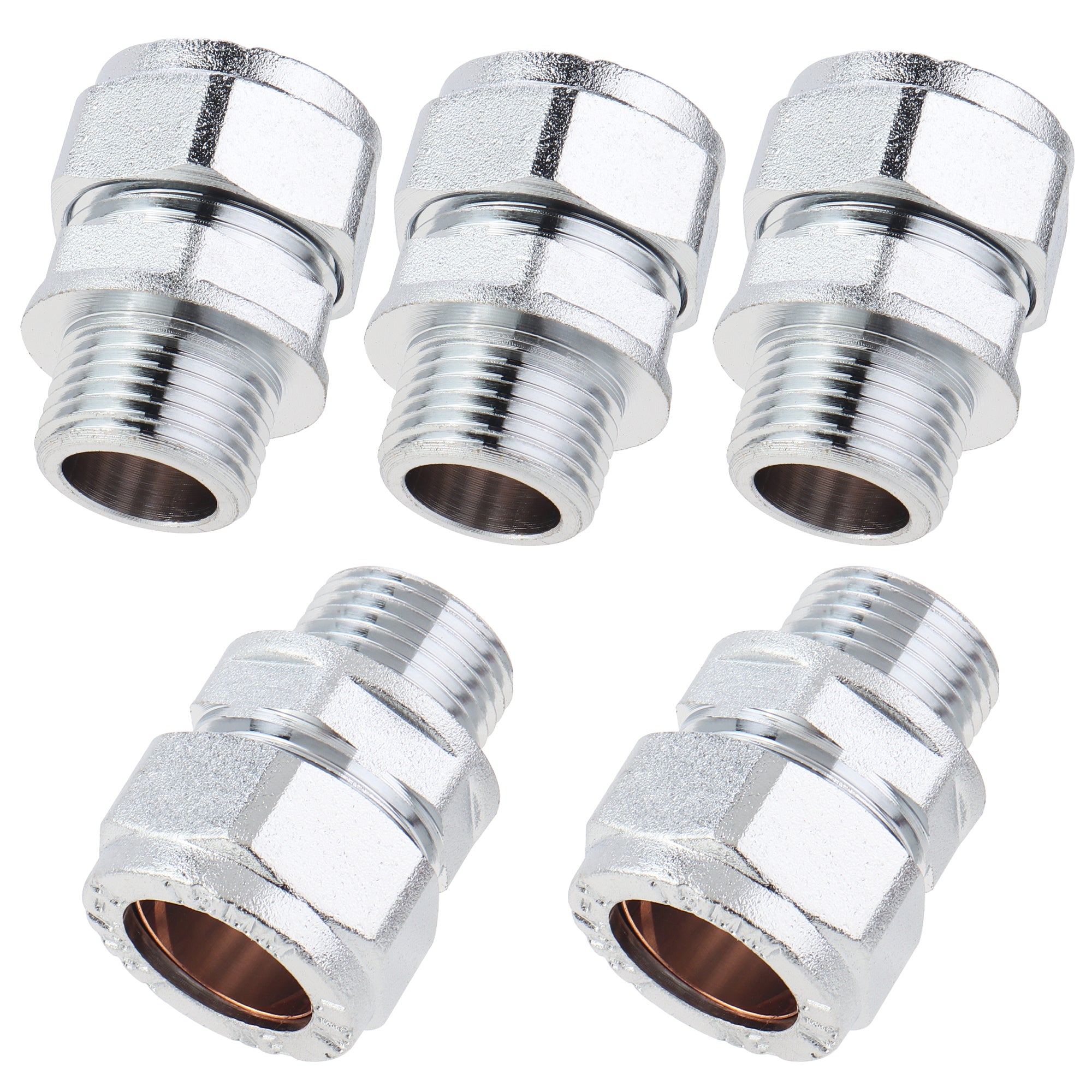 LTWFITTING verchromt Brass 15mm OD x 3/8 Zoll Male R Compression Connector Fitting