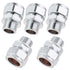 LTWFITTING verchromt Brass 15mm OD x 3/8 Zoll Male R Compression Connector Fitting