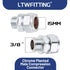 LTWFITTING verchromt Brass 15mm OD x 3/8 Zoll Male R Compression Connector Fitting