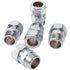 LTWFITTING Verchromter Messing 15mm OD x 1/2-Inch Male R Compression Connector Fitting