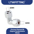 LTWFITTING verchromt 90 Grad 6mm OD Compression Ellbogen, Messing Kompression Fitting