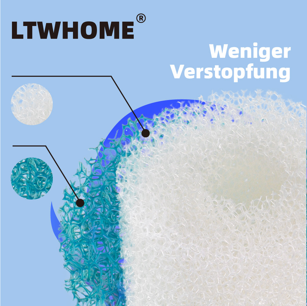 LTWHOME Filterschwamm für Eheim Cartridges Aquaball 2208 2210 2212 60 130 180