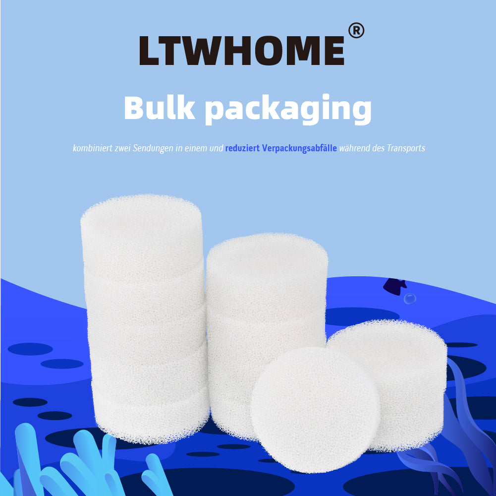 LTWHOME Filterschwamm für Eheim 2618060 Cartridges Aquaball 45 2206 Biopower 160 200 240