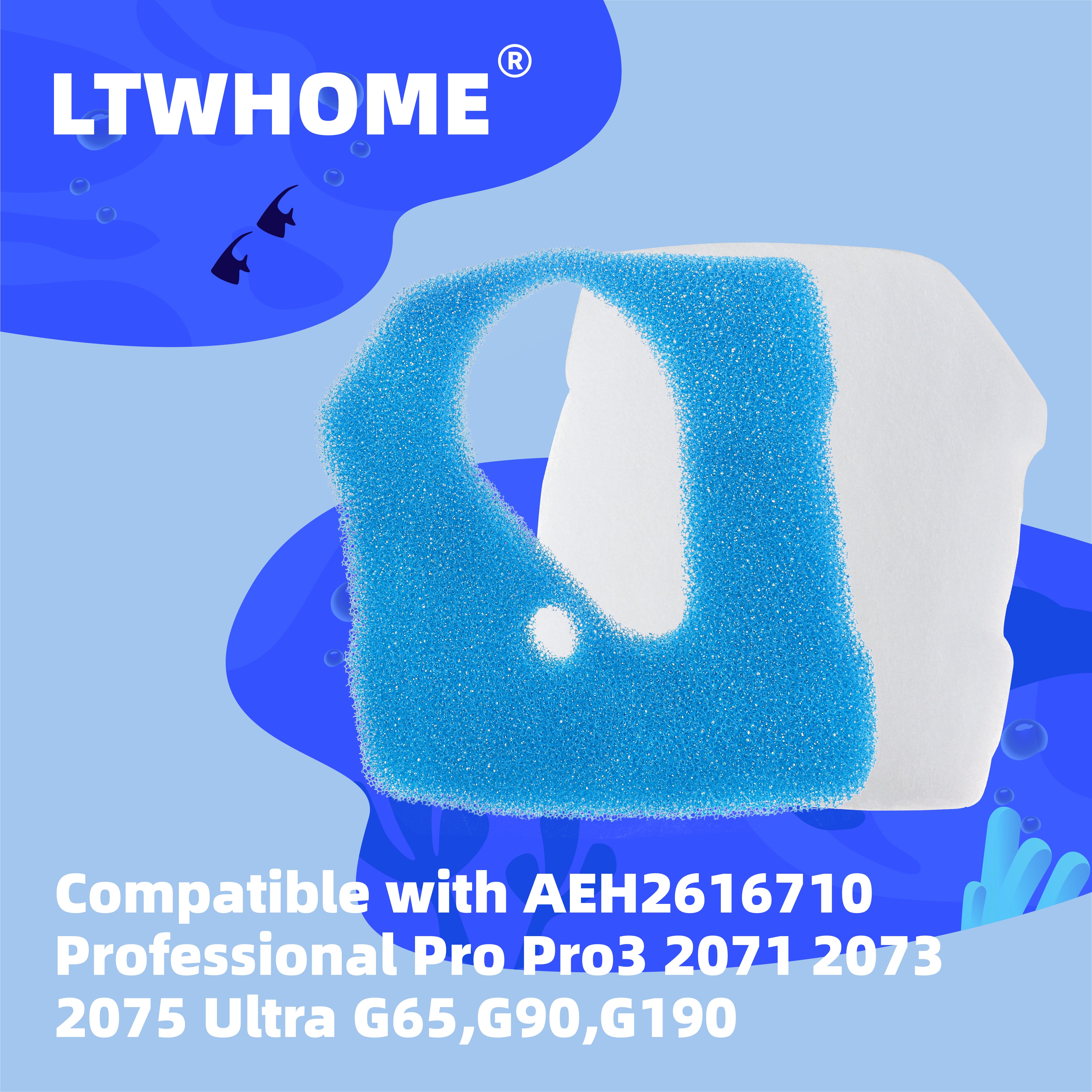 LTWHOME Filterschwamm für Eheim Professional 3 250 350 600 2071 2073 2074 2075