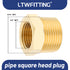 LTWFITTING Messing Fittings Reduzierstück mit Sechskant 3/4" IG Aussengewinde x 1/2" IG Innengewinde