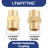 LTWFITTING Messing Fittings Sechskant 1/4" IG x 1/8" IG Verbindung reduziert