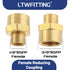 LTWFITTING Messing Fittings Sechskant 3/8" IG x 1/8" IG Verbindung reduziert