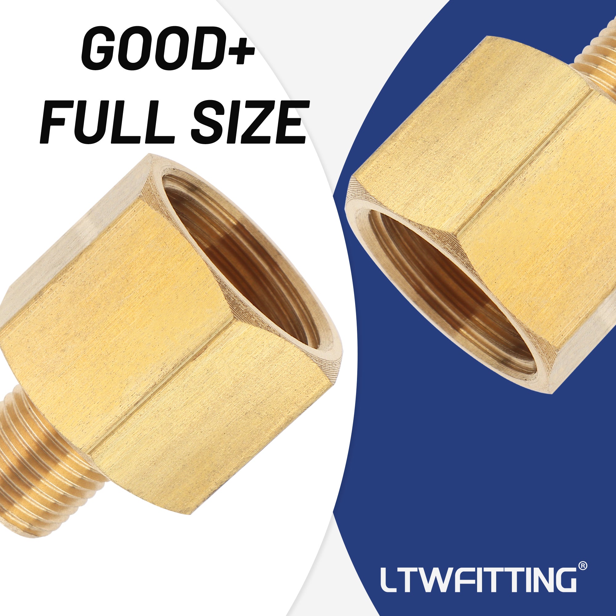 LTWFITTING Messing Fittings 3/8" IG x 1/8" R Aussengewinde Rohradapter