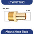 LTWFITTING Messing Fittings Anschluss 3/4" Außengewinde R x 19 mm Schlauch