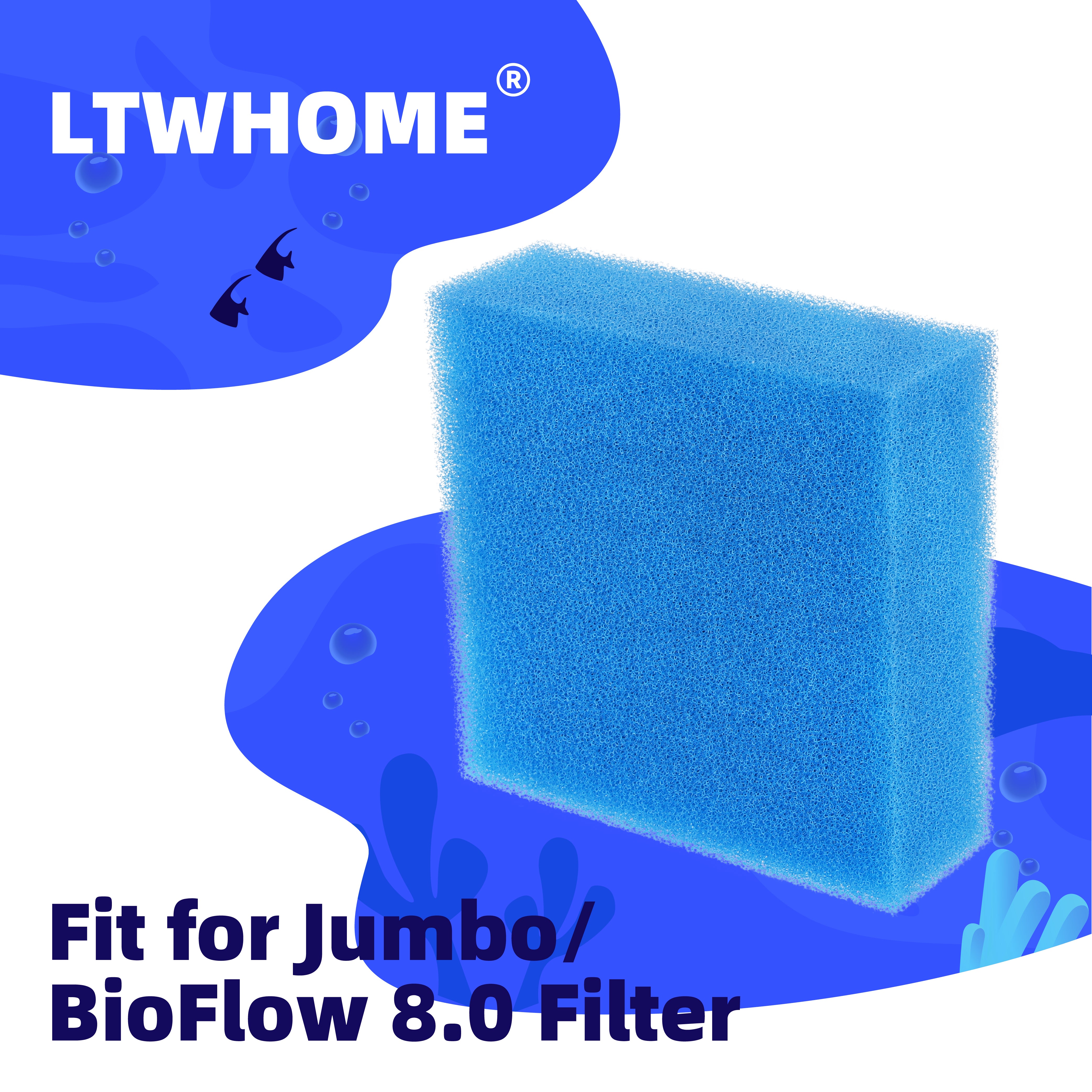 LTWHOME Filterschwamm für Juwel Jumbo/BioFlow 8.0/XL