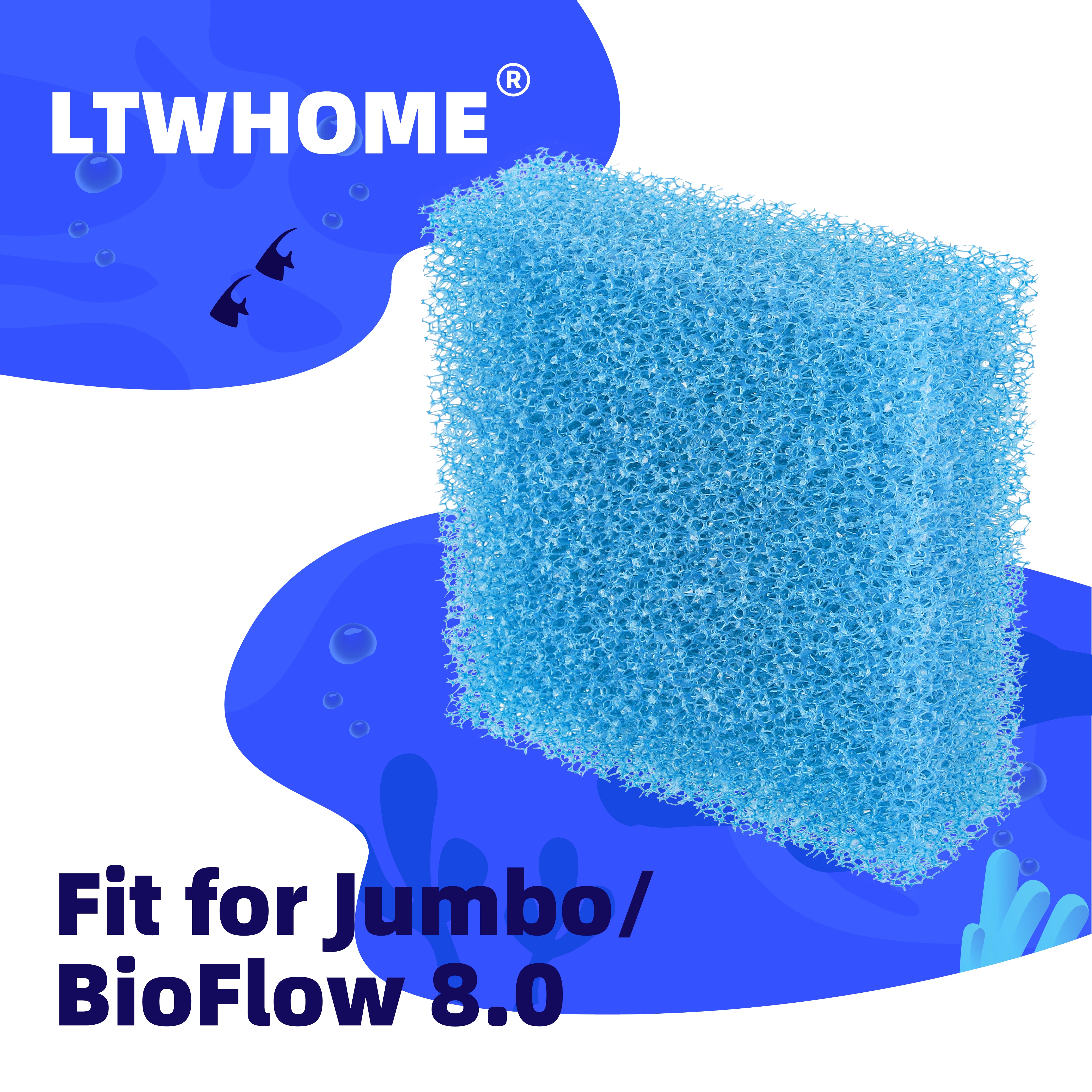 LTWHOME Rauh Filterschwamm für Juwel Jumbo/BioFlow 8.0/XL