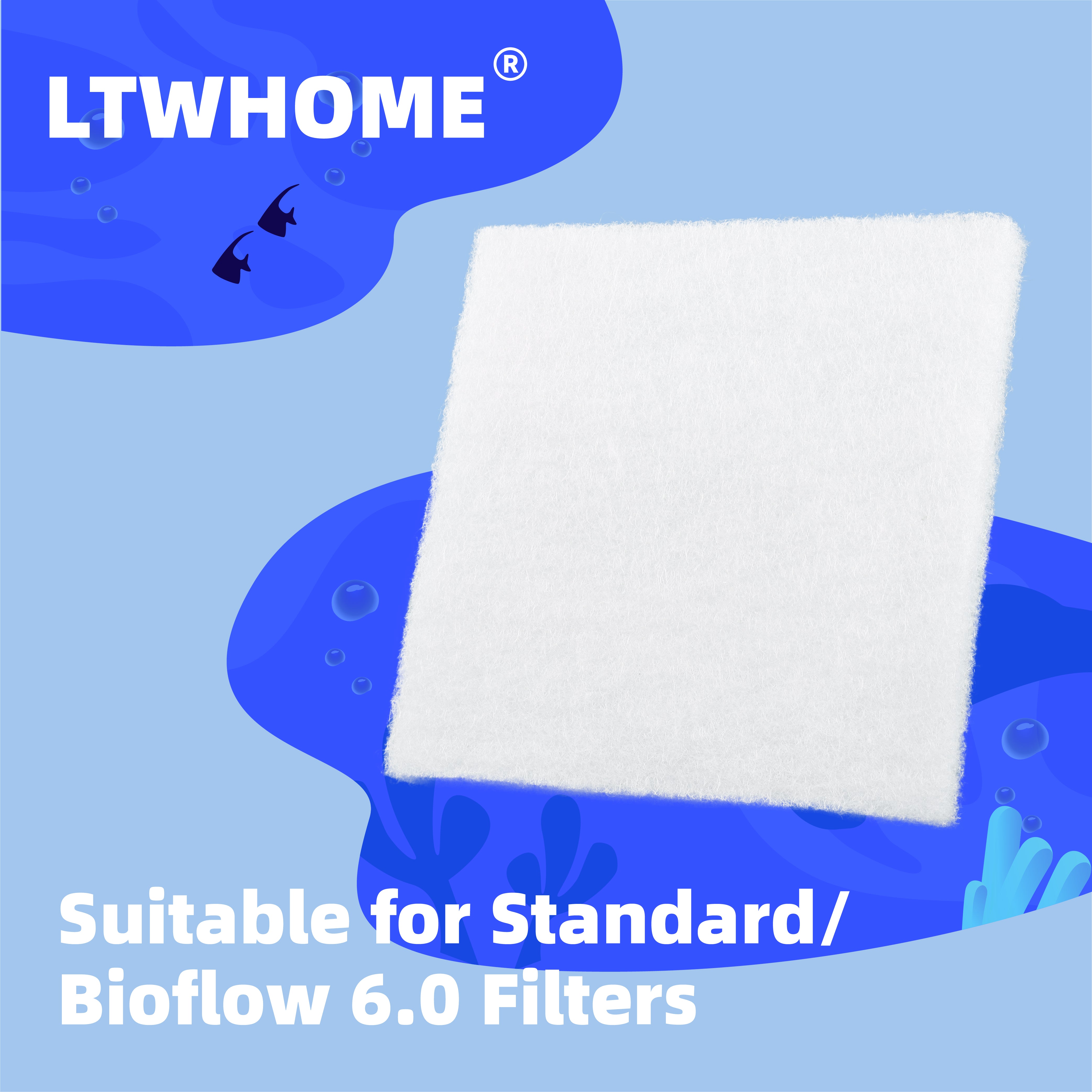 LTWHOME Polyester Filterschwamm für Juwel Standard/BioFlow 6.0 Filter/L