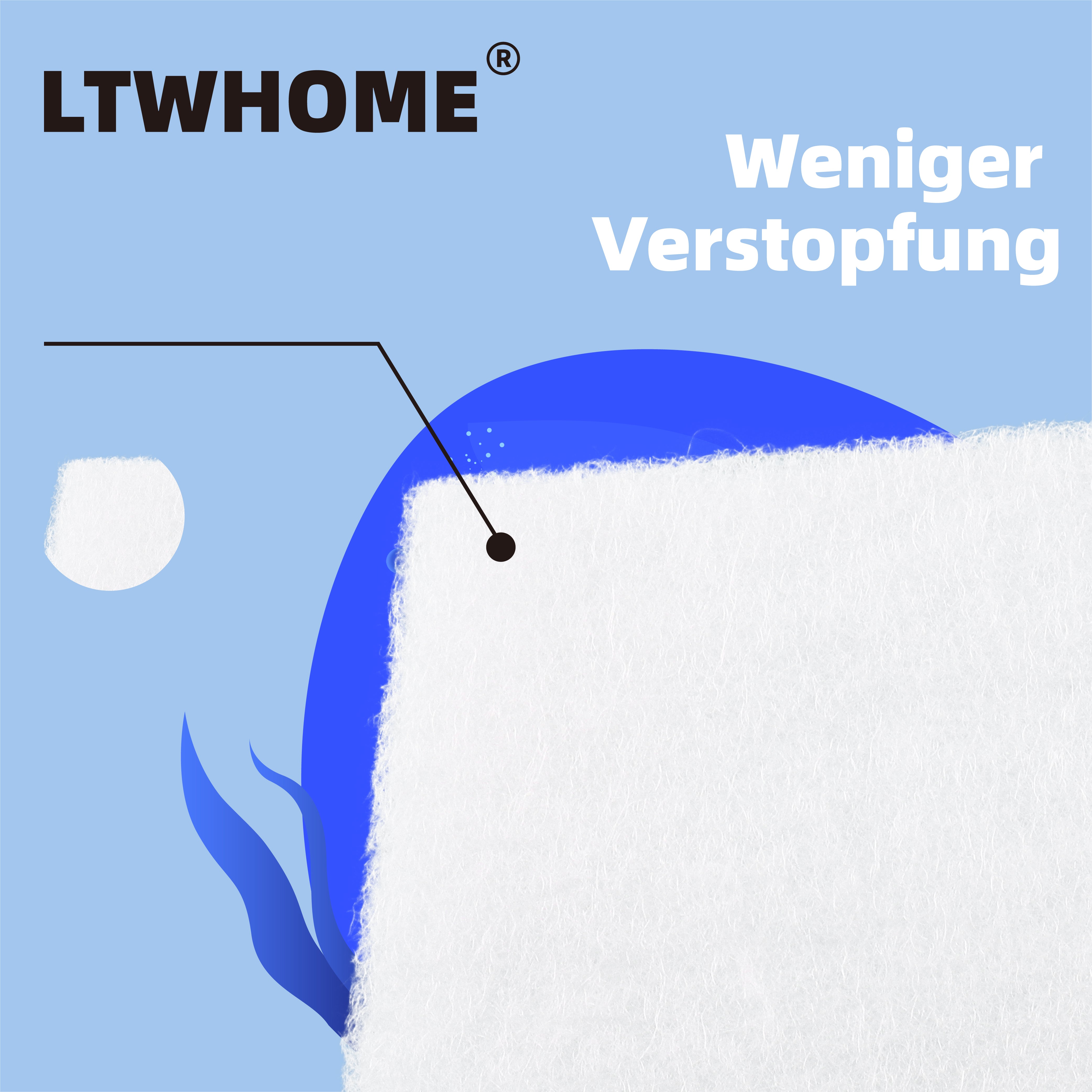 LTWHOME Polyester Filterschwamm für Juwel Standard/BioFlow 6.0 Filter/L