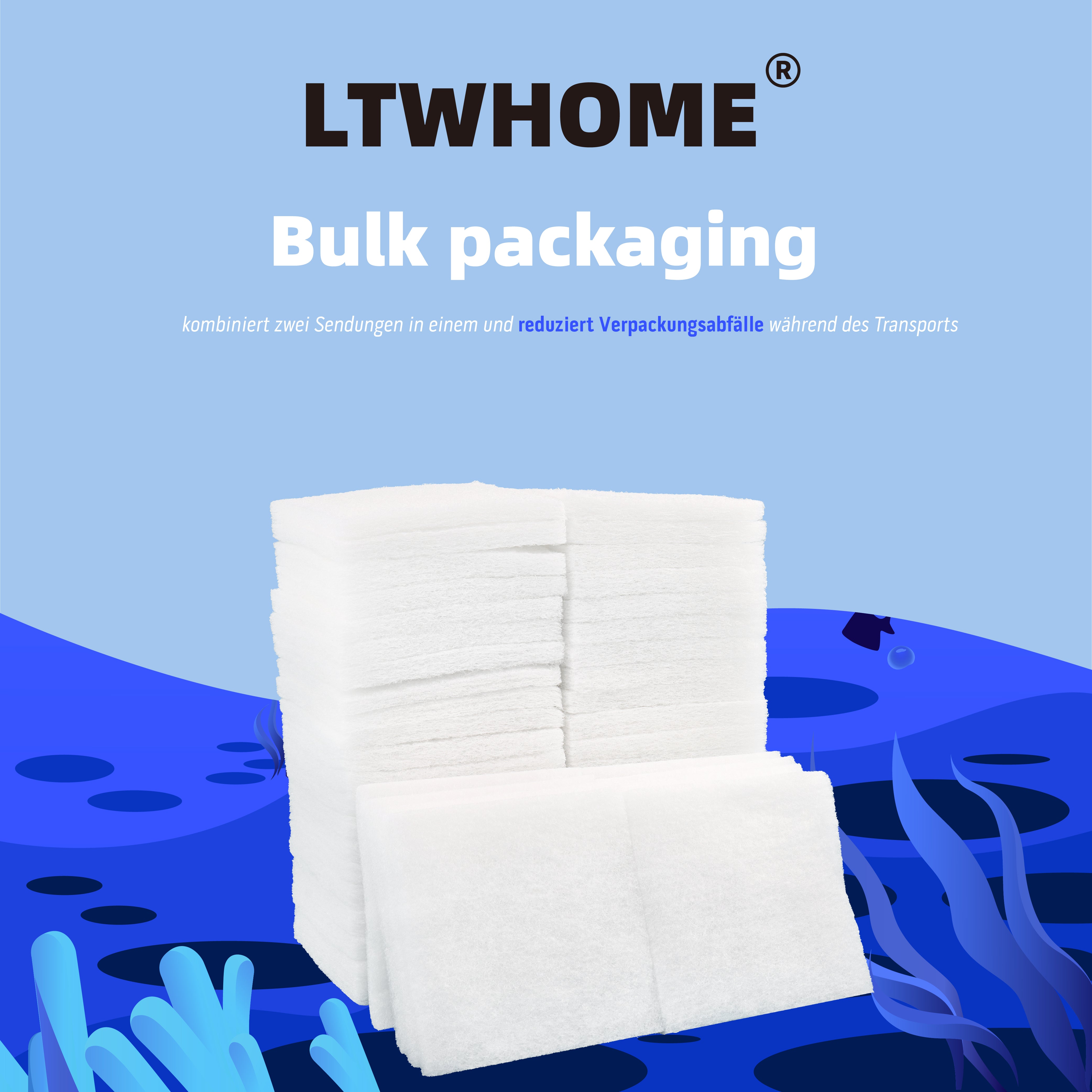 LTWHOME Polyester Filterschwamm für Juwel Standard/BioFlow 6.0 Filter/L