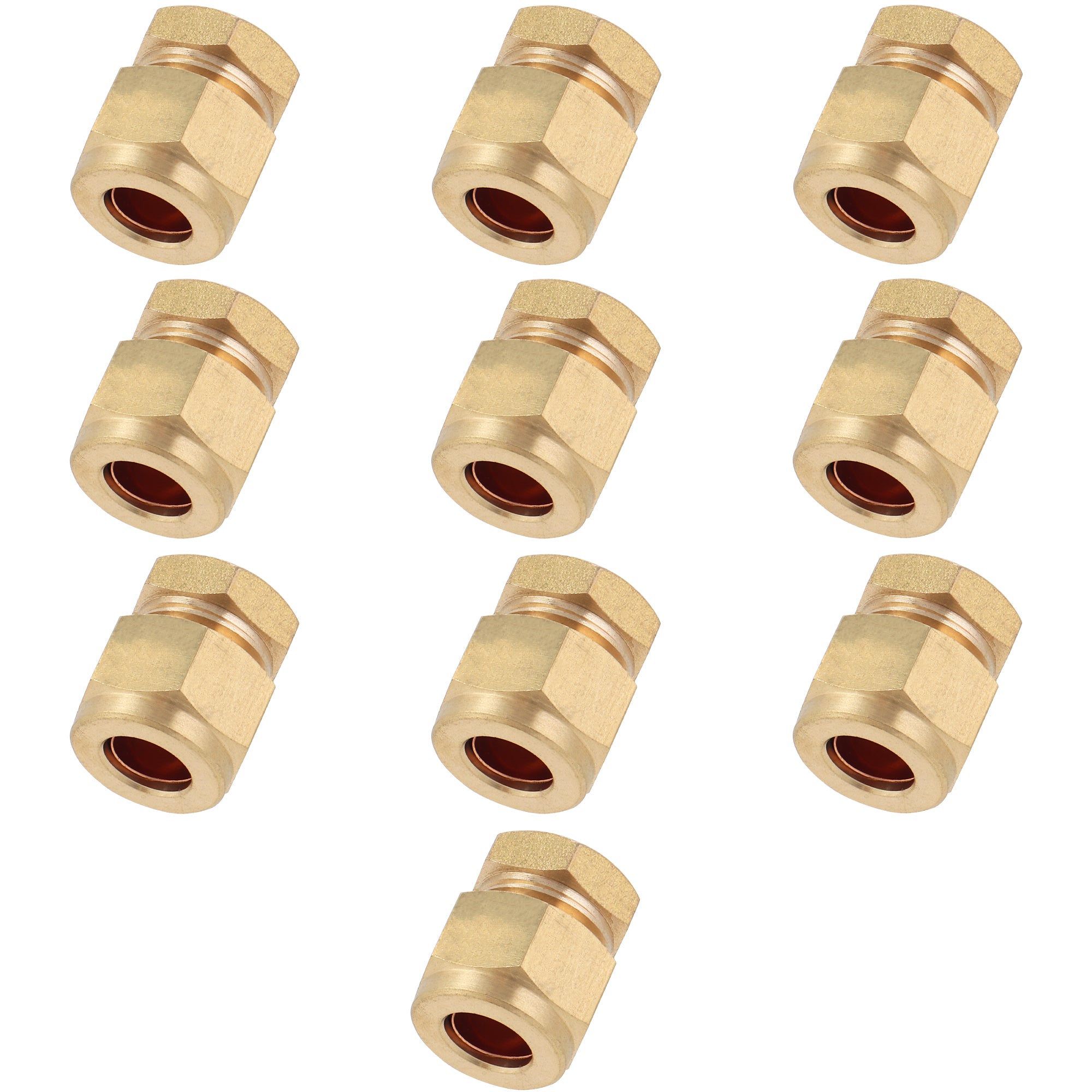 LTWFITTING 8mm Compression Plug, Brass Compression Stoppende Blankkappe