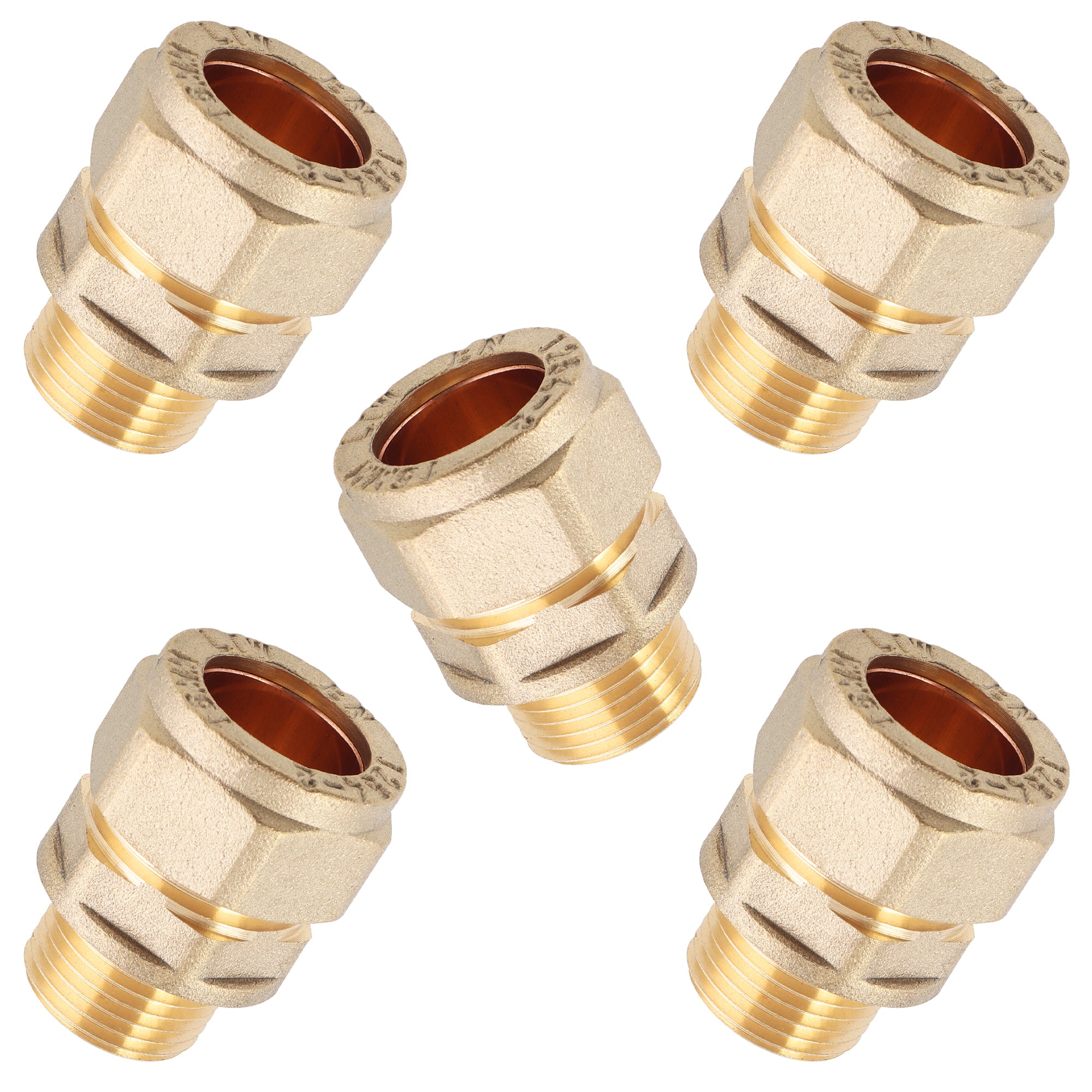 LTWFITTING Brass 15mm OD x 3/8 Zoll Male R Compression Connector Fitting