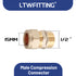 LTWFITTING Verchromter Messing 15mm OD x 1/2-Inch Male R Compression Connector Fitting