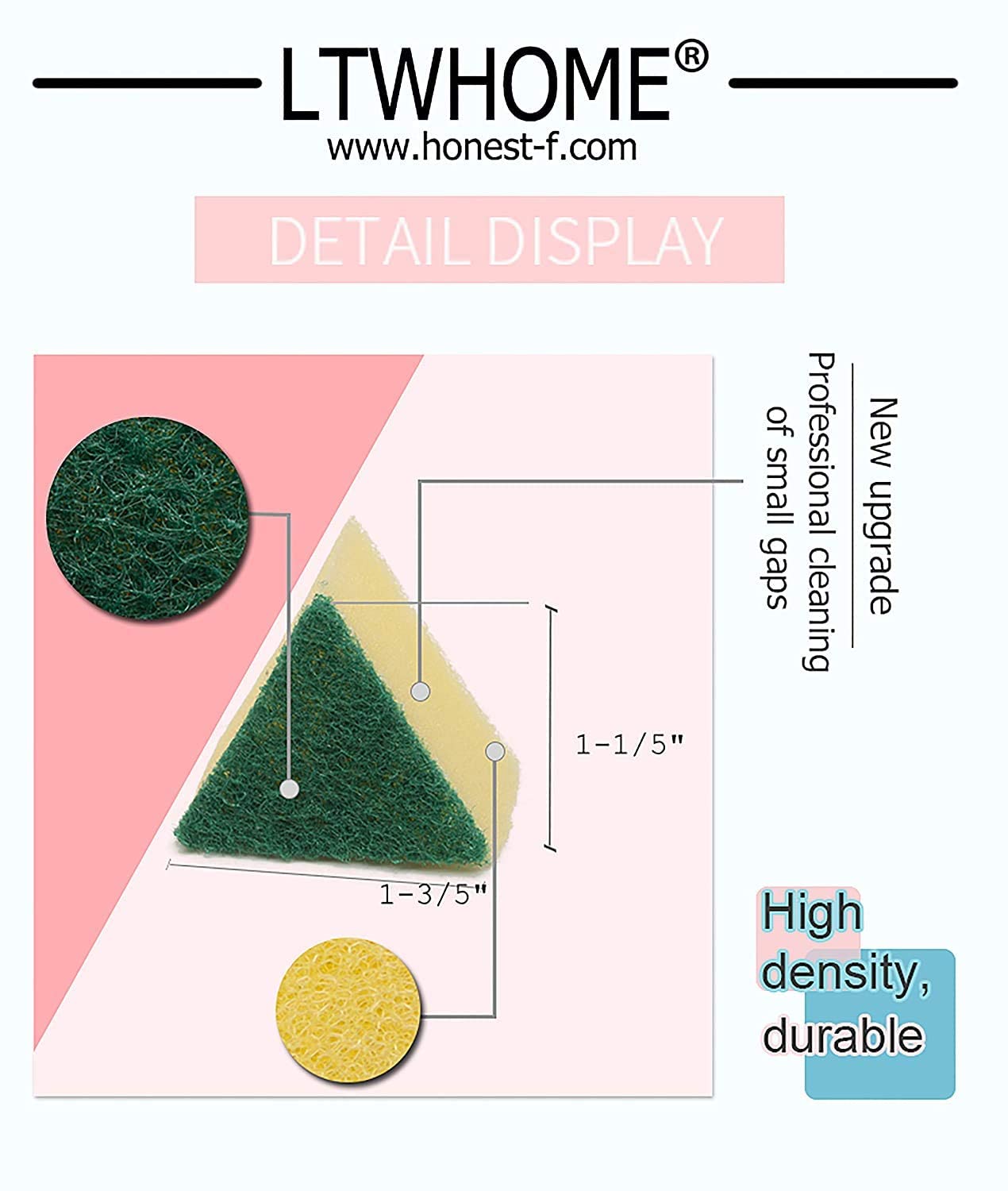 LTWHOME Dreieck kleine Reinigungsschwämme und magische Schwämme