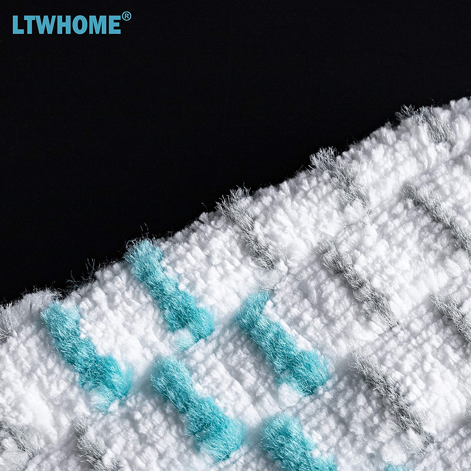 LTWHOME Microfaser Scrub Mop Pads Passen für Vileda O-Cedar ProMist MAX Spray Mop