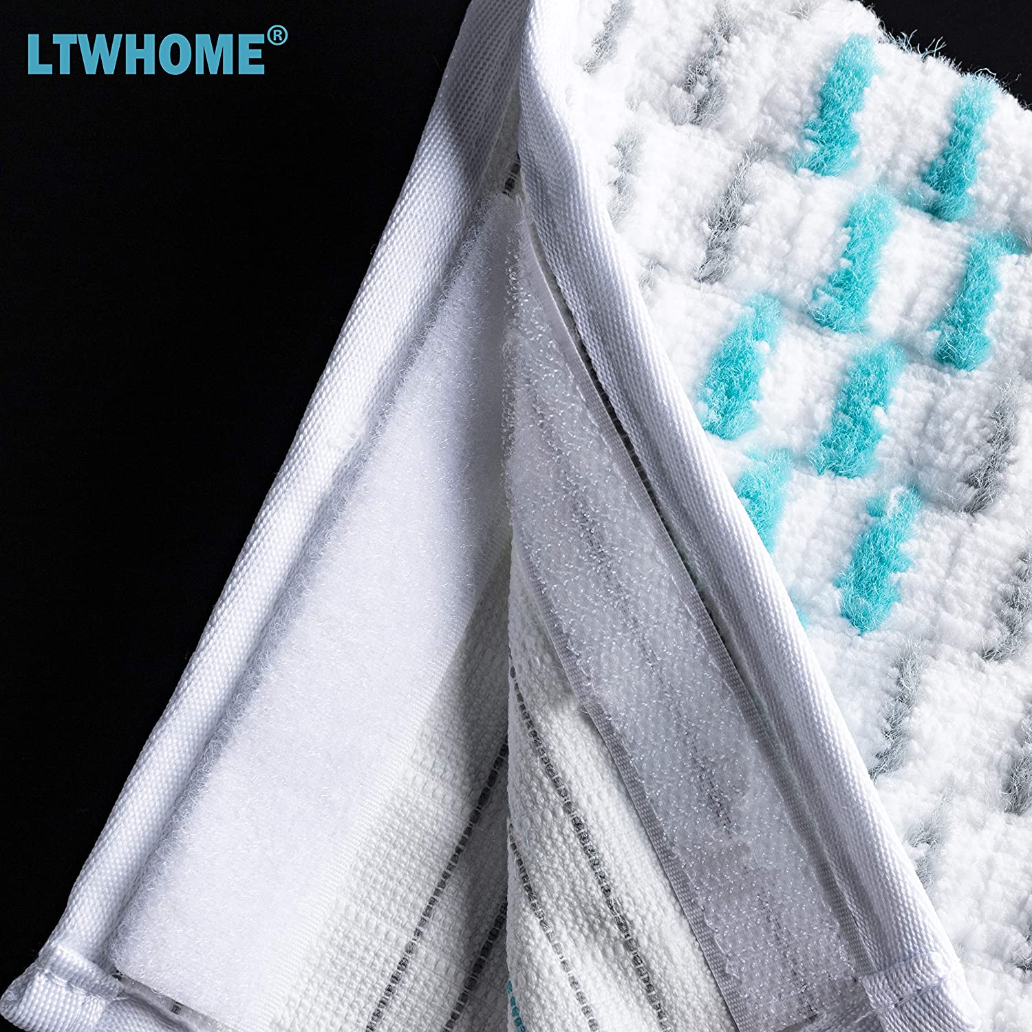 LTWHOME Microfaser Scrub Mop Pads Passen für Vileda O-Cedar ProMist MAX Spray Mop