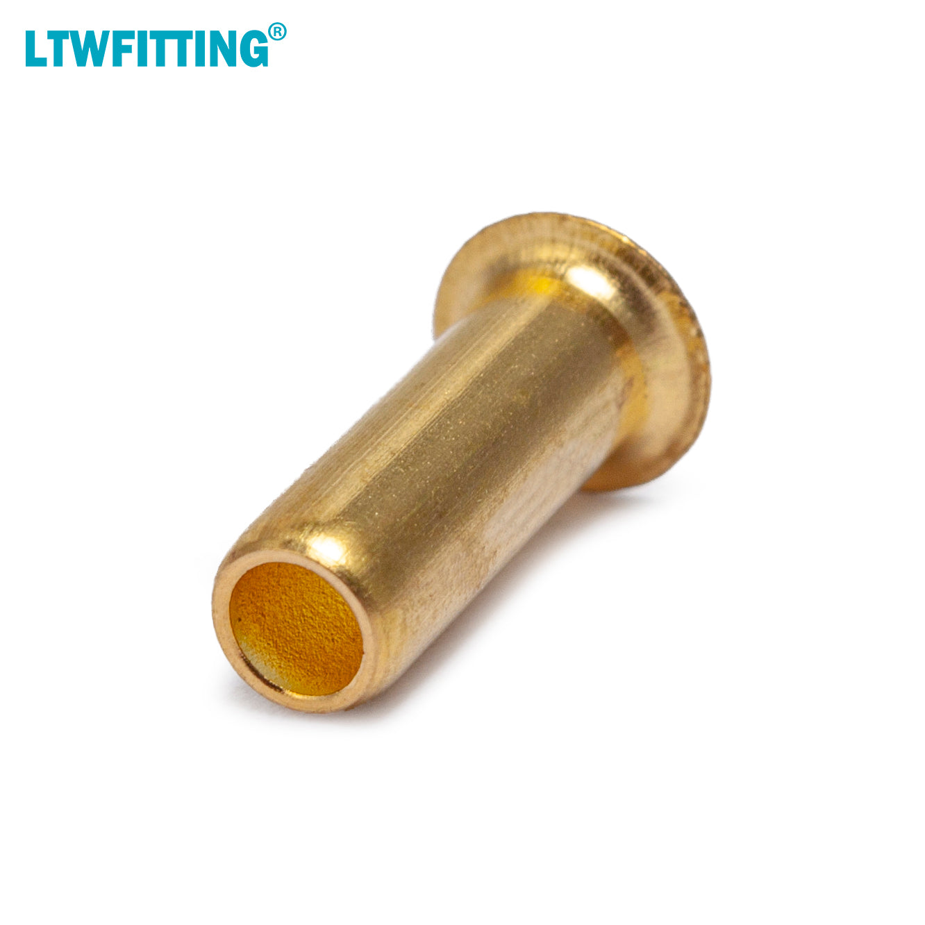 LTWFITTING 1/4 Zoll Messing Kompression Einsatz und 1/4 Zoll Kompression Mutter, Messing COMPRESSION FITTING(Packung mit 75)