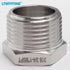 LTWFITTING Edelstahl 316 Pipe Hex Bushing Reducer Fittings 1 Zoll Male BSPT x 3/4 Zoll Female BSPP