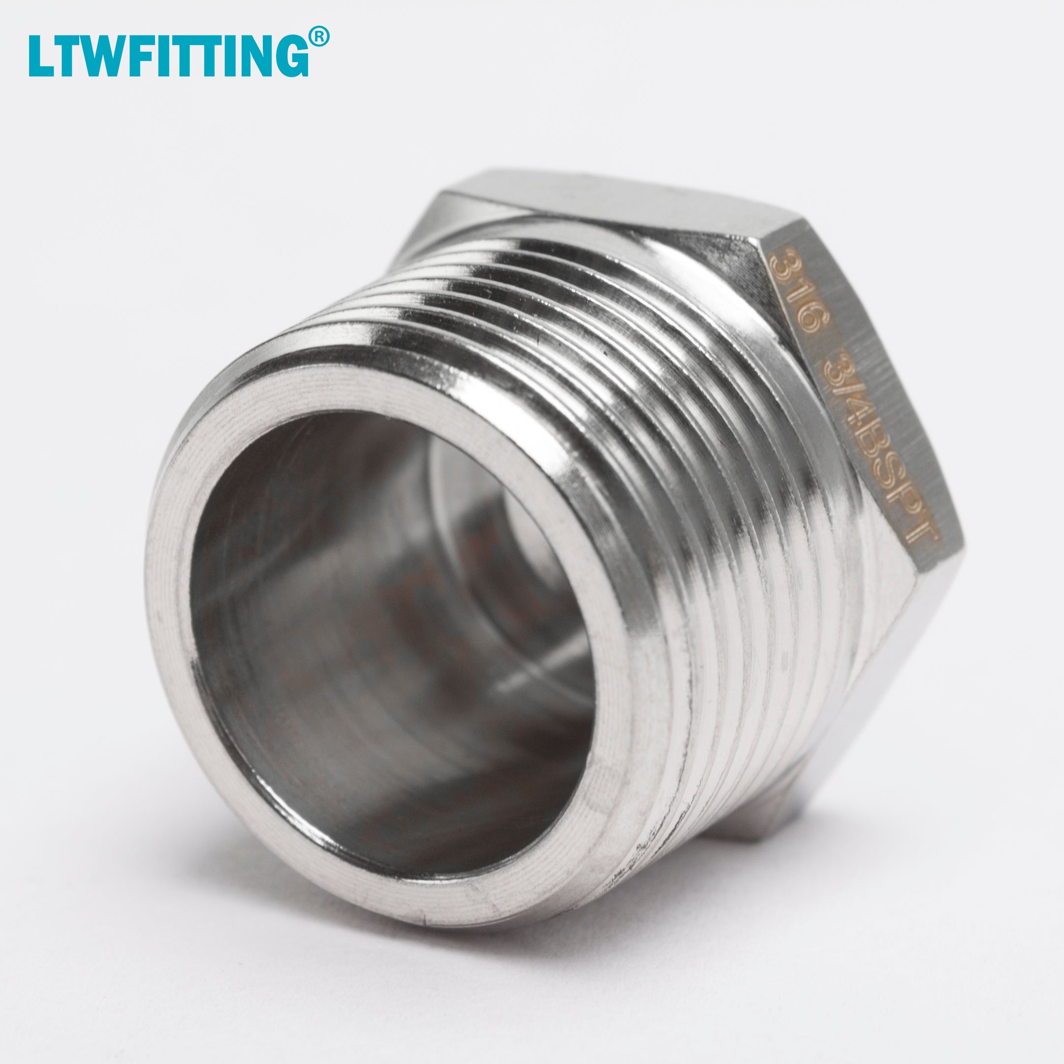 LTWFITTING Edelstahl 316 Pipe Hex Head Plug Fitting 3/4 Zoll Male BSPT Luft Kraftstoff Boat